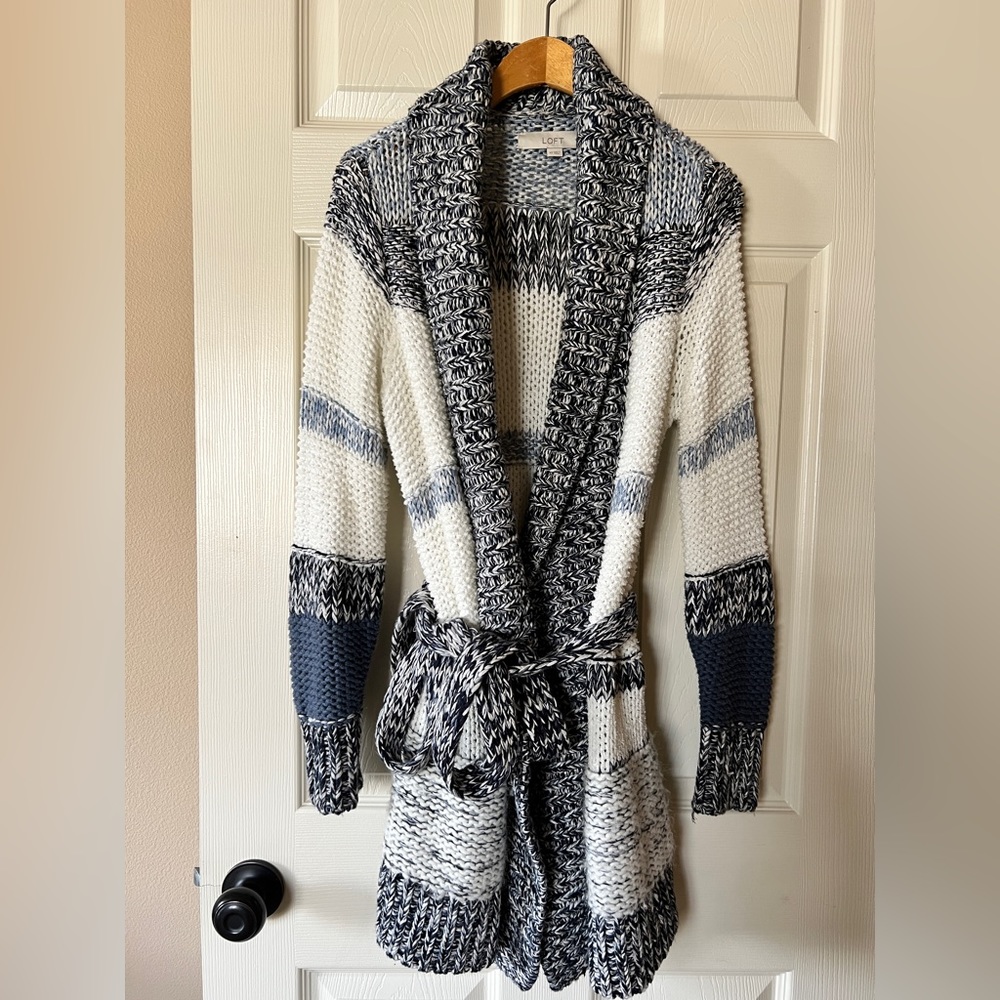 The LOFT knit tunic wrap sweater
